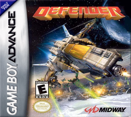 Defender: For All Mankind box art for GameBoy Advance